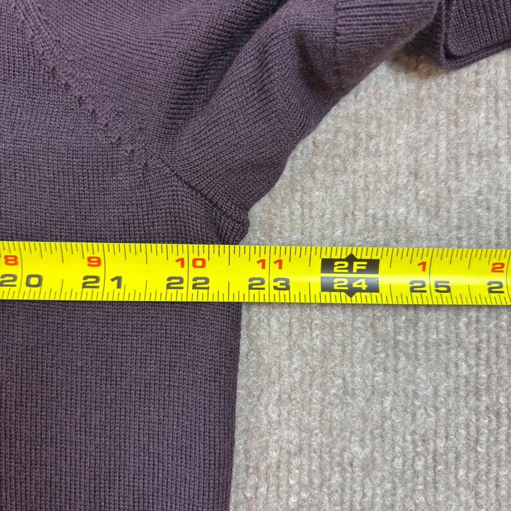 Frank And Oak Mens XL Short Sleeve Merino Wool Polo Shirt Purple 1130360-602 NWT - Picture 6 of 7